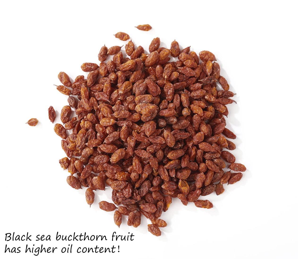 ULTHMOK Premium Dried Sea Buckthorn Berries 8 Oz/227g.Natural & No Additives Sea Buckthorn Tea,??,Hand Picked Whole Berry Fruit.