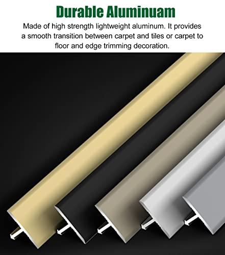 LJHU Threshold Transition Strips Durable Indoor Transition Strips, T-Mold Reducer Flute for Tile to Laminate/Wood to Tile, Customizable Size Easy Clean Floor Transition (Color : White, Size : Large)