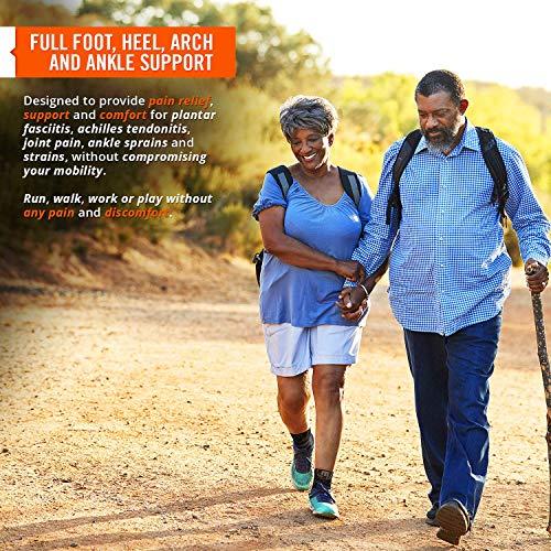Mava Sports Mava Sports Ankle Brace Support Sleeves Pair - Plantar Fasciitis Compression Socks, Relieve Achilles Tendonitis, Joint Pain, Sprained Ankle - Faster Injury Recovery - Walking, Running Sport