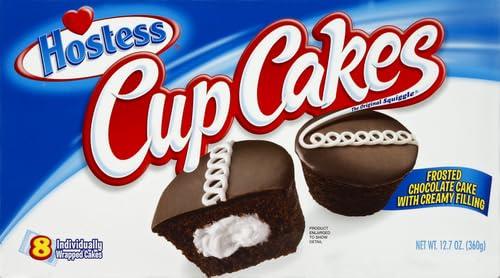 Hostess Hostess Brands Hostess Cup Cake Multi Pack, Choc,8 Count (Pack of 1)-1.59 Oz Cakes, 12.7 Oz, (197038)