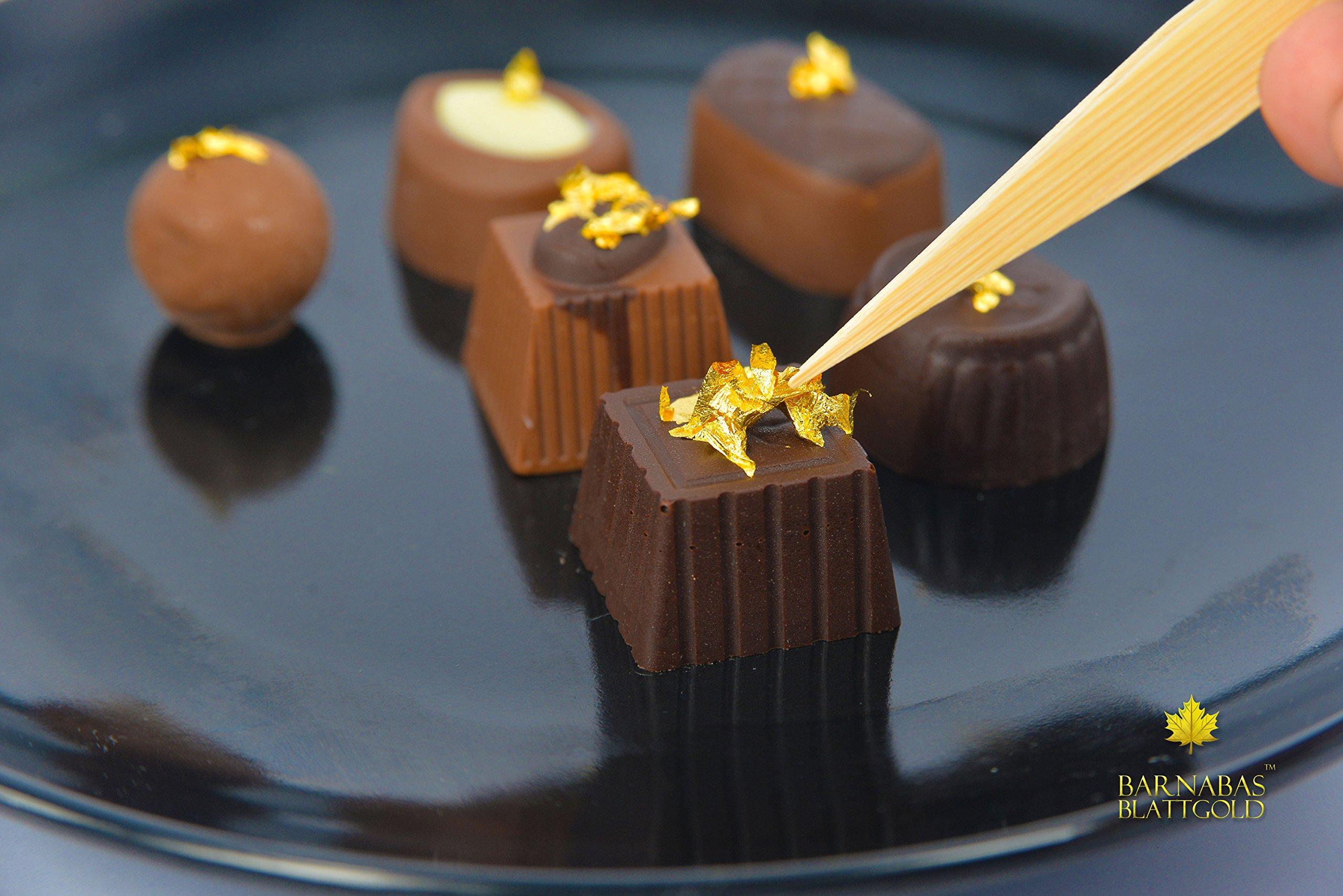 BARNABAS BLATTGOLD Barnabas Blattgold Genuine Edible Gold Flakes,150mg/Jar, Edible Gold Leaf for Cake Decorations, for Baking, for Drinks and for Food