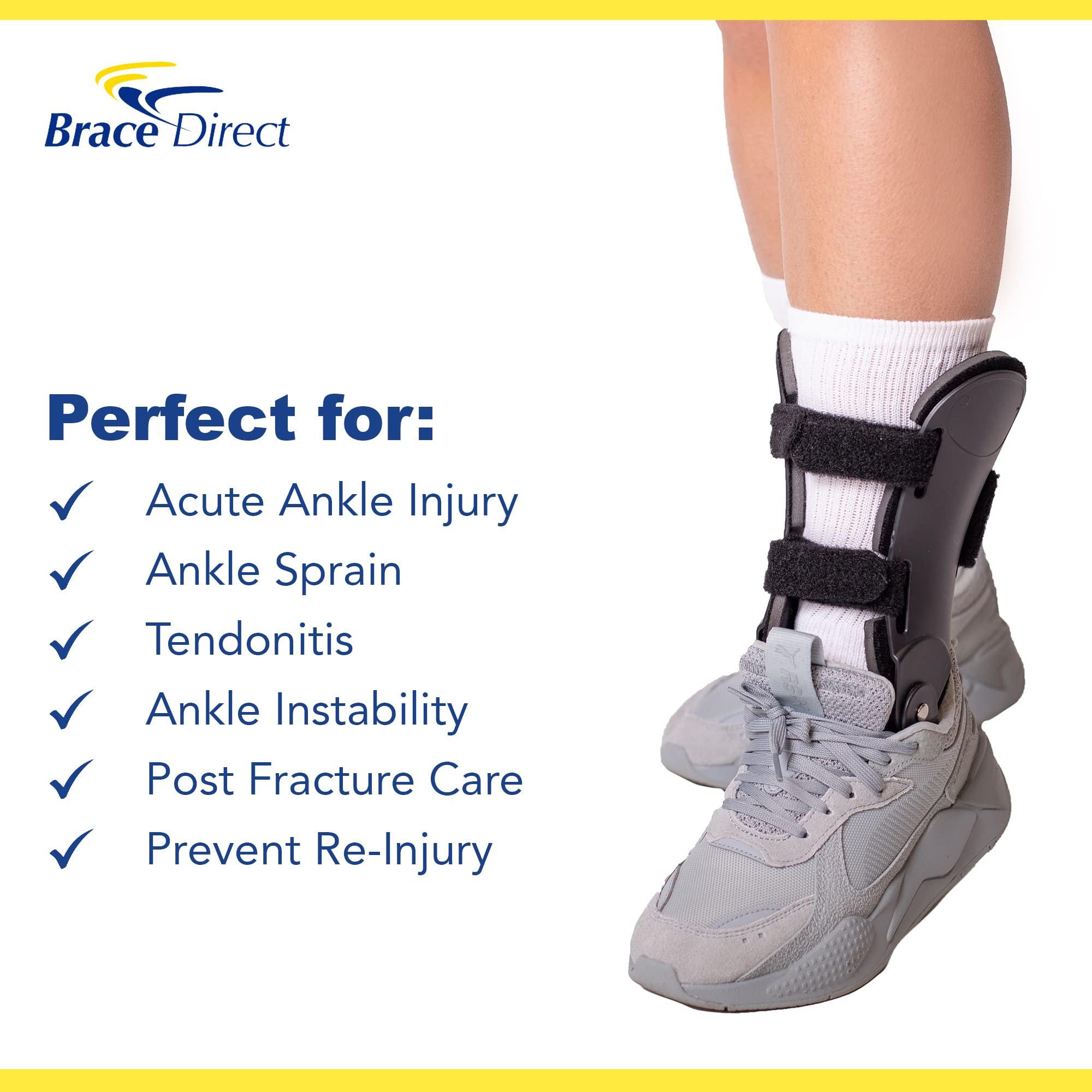 Brace Align Brace Align Semi-Rigid Ultra Active Ankle Brace- Hinged Ankle Stabilizer, Protection and Support for Sprains, Volleyball, Basketball, Tennis, Sports Injury- Left or Right Foot- PDAC L1906