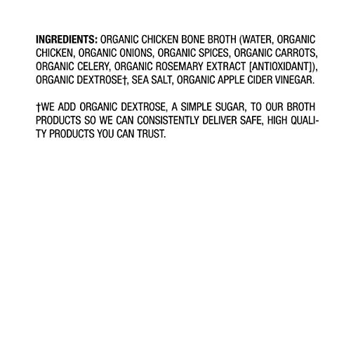 Pacific Foods Pacific Foods Organic Chicken Bone Broth with Sea Salt, 32 Fl Oz (Pack of 12)