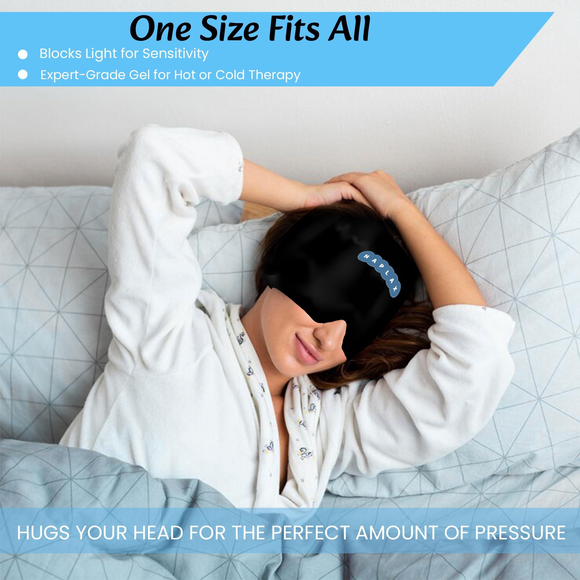 Naplax Naplax Migraine and Headache Relief Cap Hot and Cold Therapy for Migraines, Headaches, Stress Relief and More One Size Fits Most - Blue