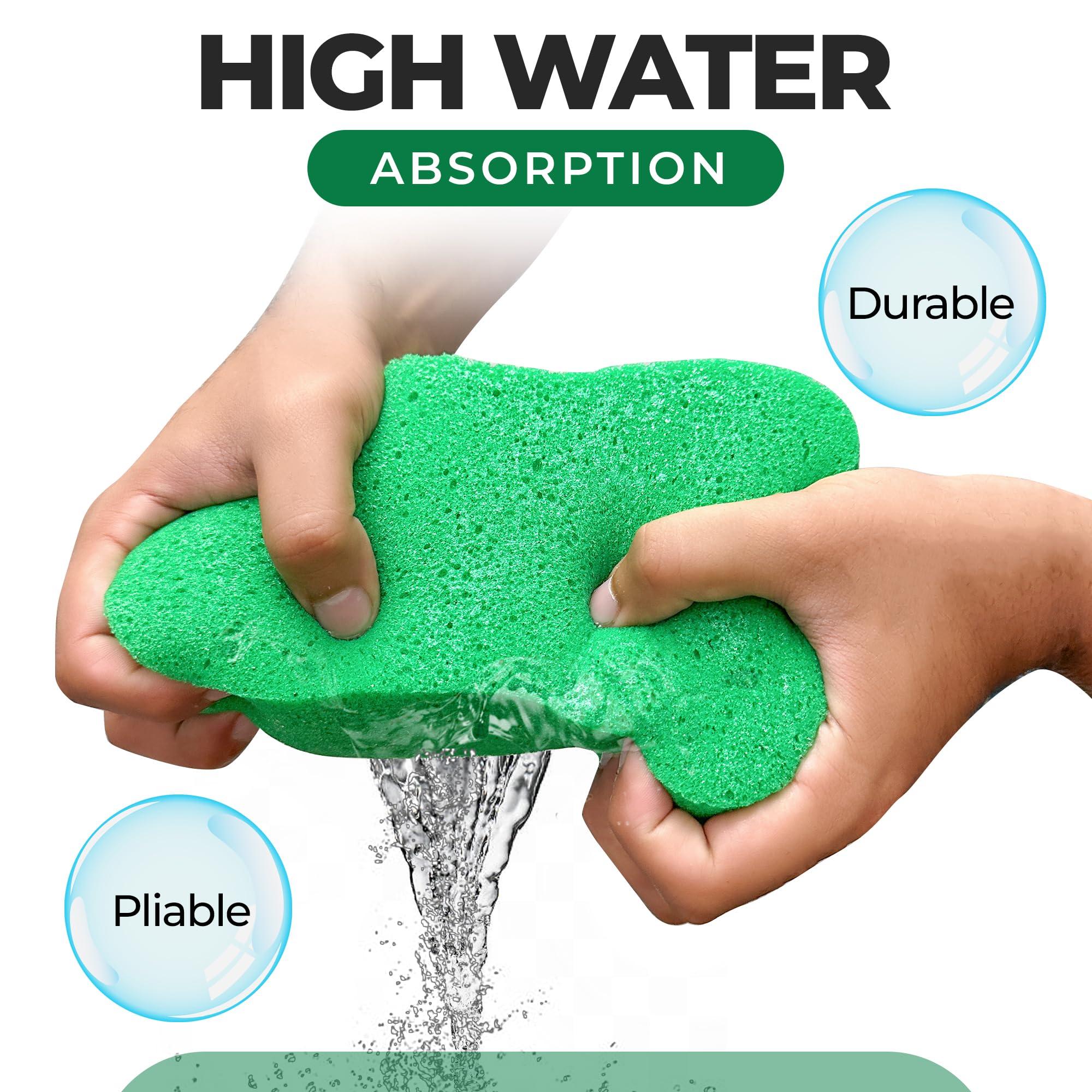 Brick N Bone Sponges Large Sponges for Cleaning - 2 Pack - Multi-Purpose Cleaning Sponge, Perfect as Car Wash Sponge, Household Cleaning Sponges, Tile Grout Sponge, Sponges for Painting, Large Sponge for Washing Cars