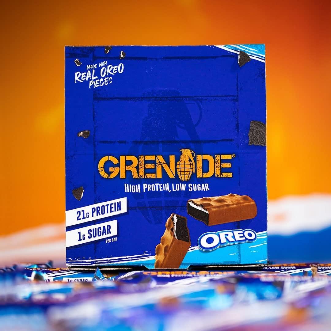 Grenade Grenade High Protein, Low Sugar Bar, Vanilla, 12 x 60g - Oreo