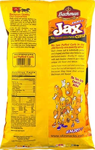 Bachman Utz Bachman Jax Cheddar Cheese Puffed Curls 8.5 Oz Bags (4 Bags)