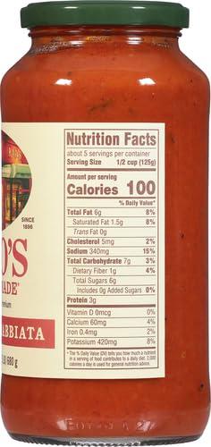 Rao\'s Rao\'s Homemade Vodka Arrabbiata Sauce, 24 oz, Tomato Sauce, Spicy, All Purpose, Keto Friendly Pasta Sauce, Premium Quality Tomatoes from Italy and Crushed Red Pepper
