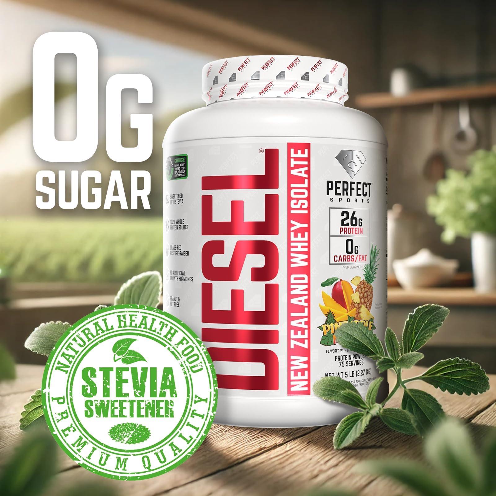 PERFECT SPORTS PERFECT SPORTS Diesel 100% New Zealand Whey Isolate - 5lbs Pineapple Mango