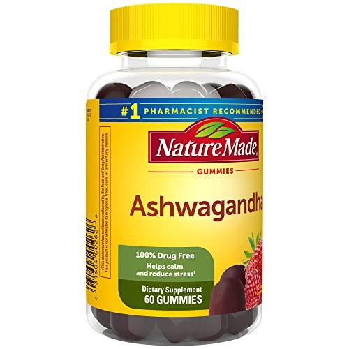 Nature Made Nature Made Ashwagandha Gummies, Vegan, KSM 66 Ashwagandha for Stress Support, 60 Count, 30 Day Supply