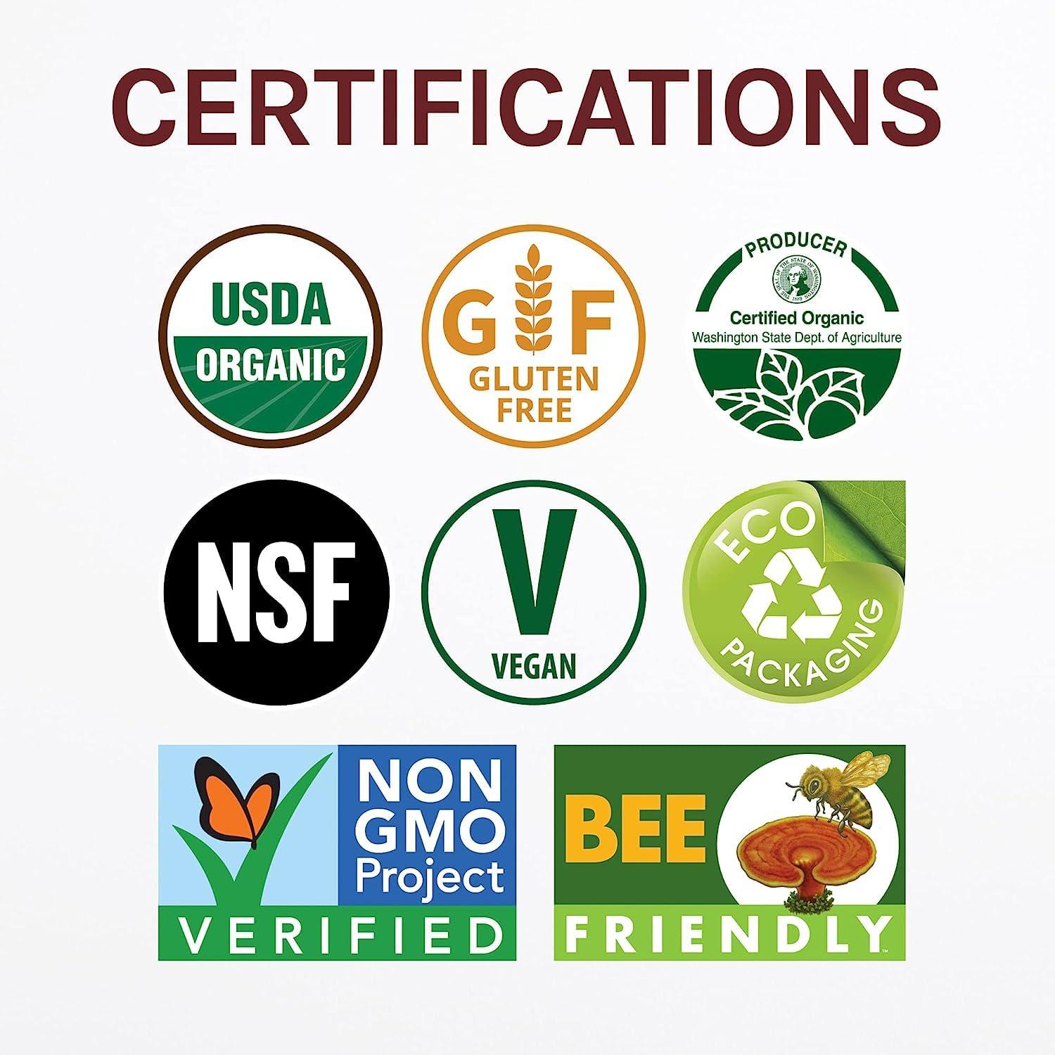 Host Defense Host Defense Mushrooms Lion's Mane - Supplement Capsules for Brain Health Support - Mushroom Support for Focus & Memory Function - Immune & Nervous System Supplement - 60 Capsules (30 Servings)*