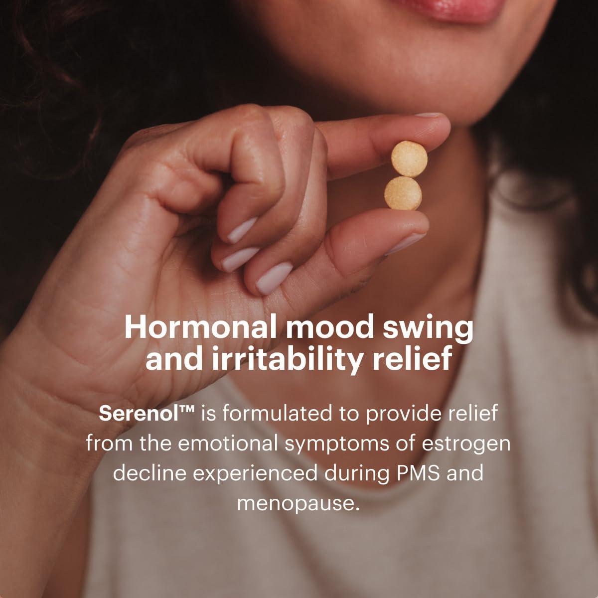 Bonafide Bonafide Serenol Relief from Hormonal Mood Swings, Irritability, & PMS Bloating. 3-Month Supply (180 Tablets)