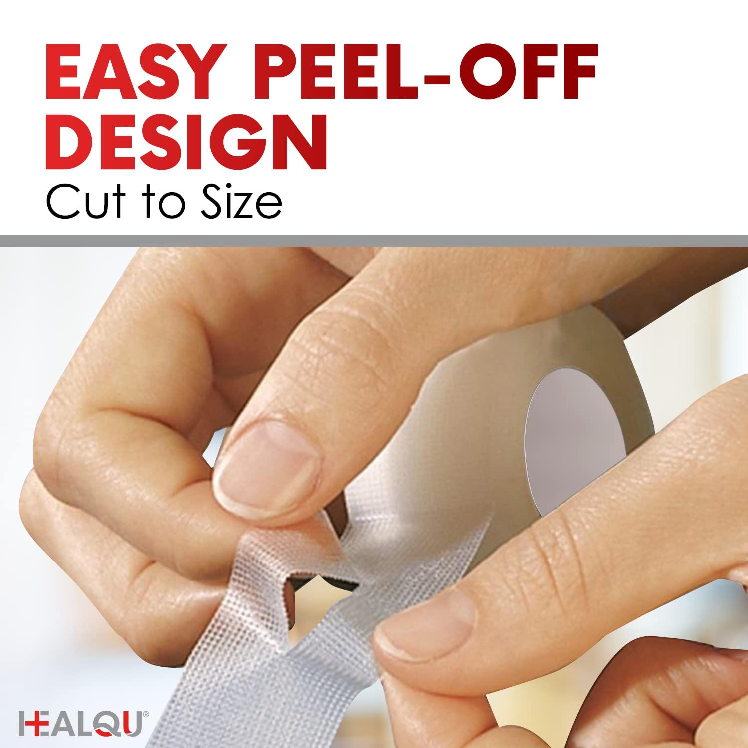 Healqu HEALQU Transparent Medical Tape - Box of 12 Rolls, 1\" x 10yd Surgical Tape with Gentle Adhesion for Sensitive Skin for Wound Care,Tubing, First Aid Supplies - Breathable, Microporous Tape