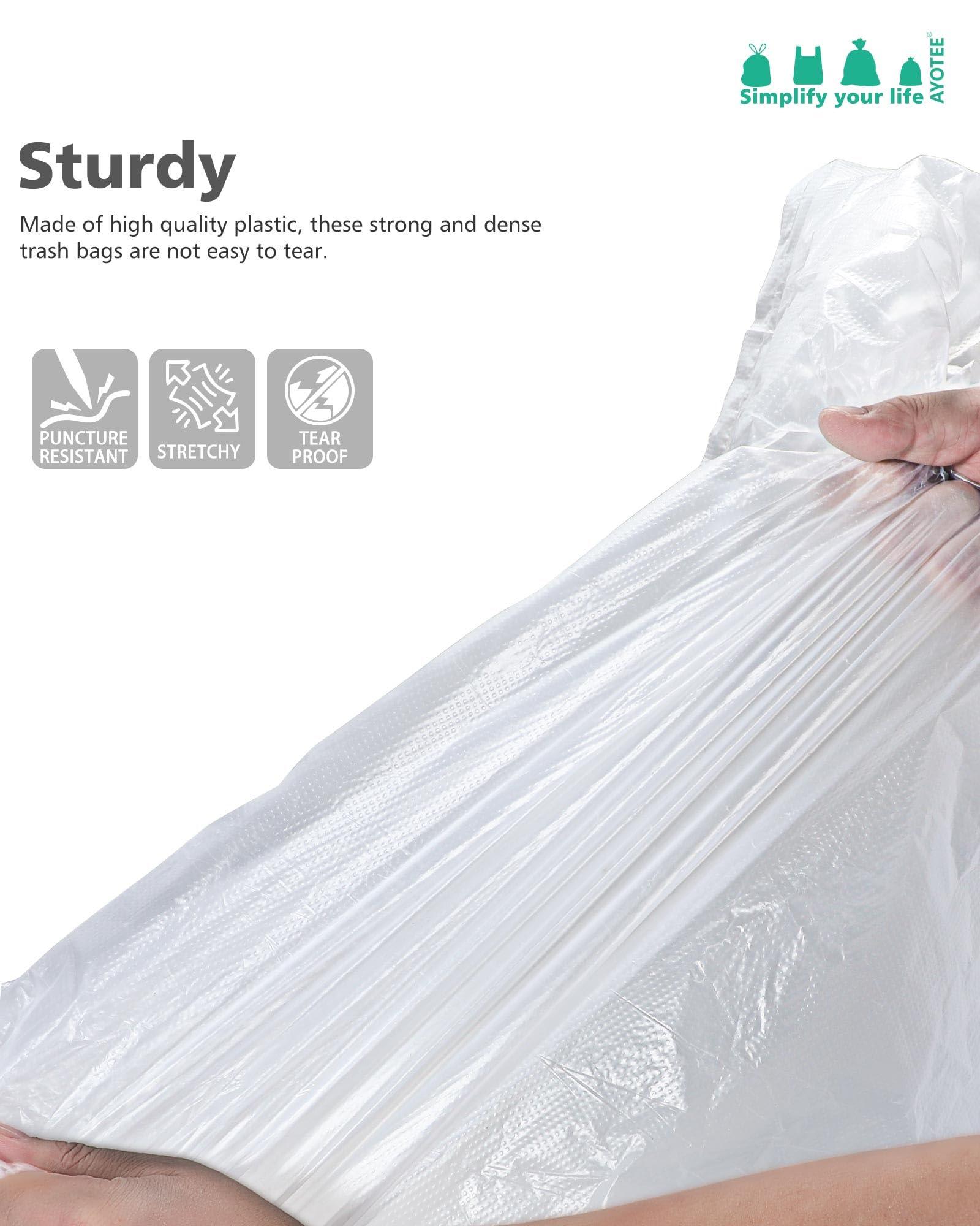 AYOTEE AYOTEE 23 Gallon Trash Bags with Zip Ties, Large Clear Trash Bags 20 Gallon, 50 Count Extra Large Garbage Bags Clear Garbage Bags for Home, Office, Recycling, Lawn and Leaf