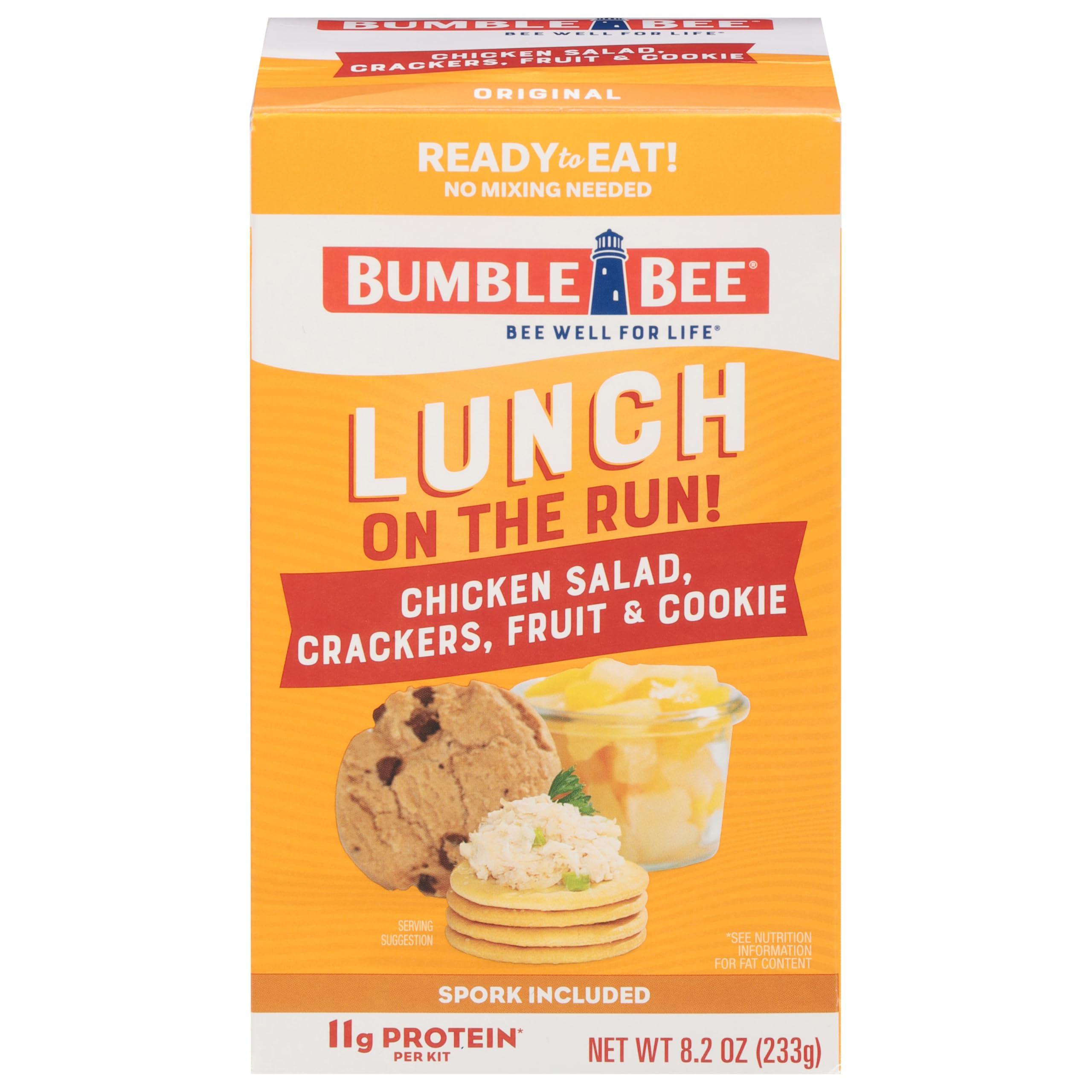 Bumble Bee Bumble Bee Lunch On The Run Chicken Salad with Crackers Kit, 8.2 oz - Ready to Eat, Includes Crackers, Cookie & Mixed Fruit - Shelf Stable & Convenient Source of Protein