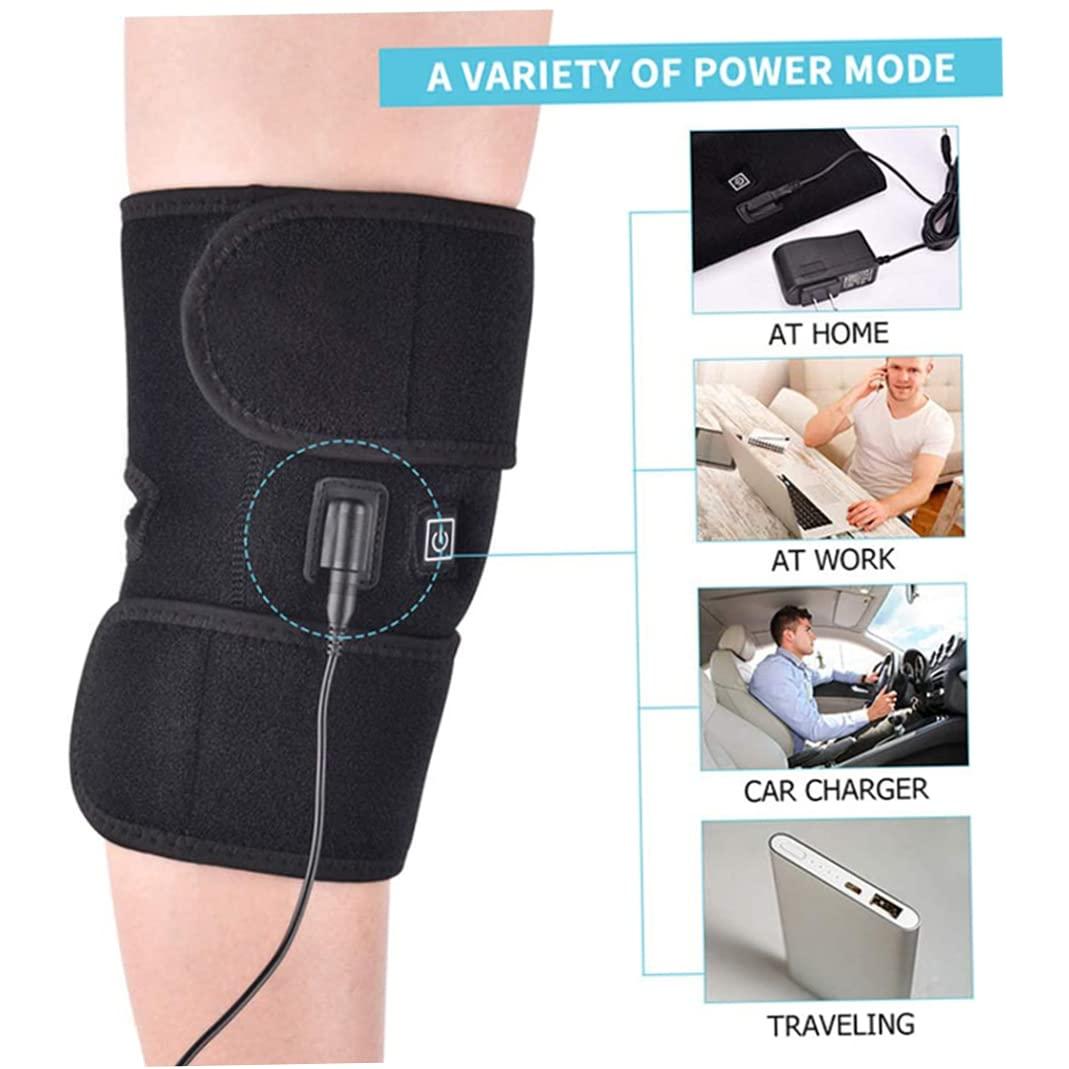 KUYYFDS Heated Knee Braces Pain Relief Heated Knee Pad Massager Support Warm Wrap Rechargeable Electric Adjustable Temperature for Winter