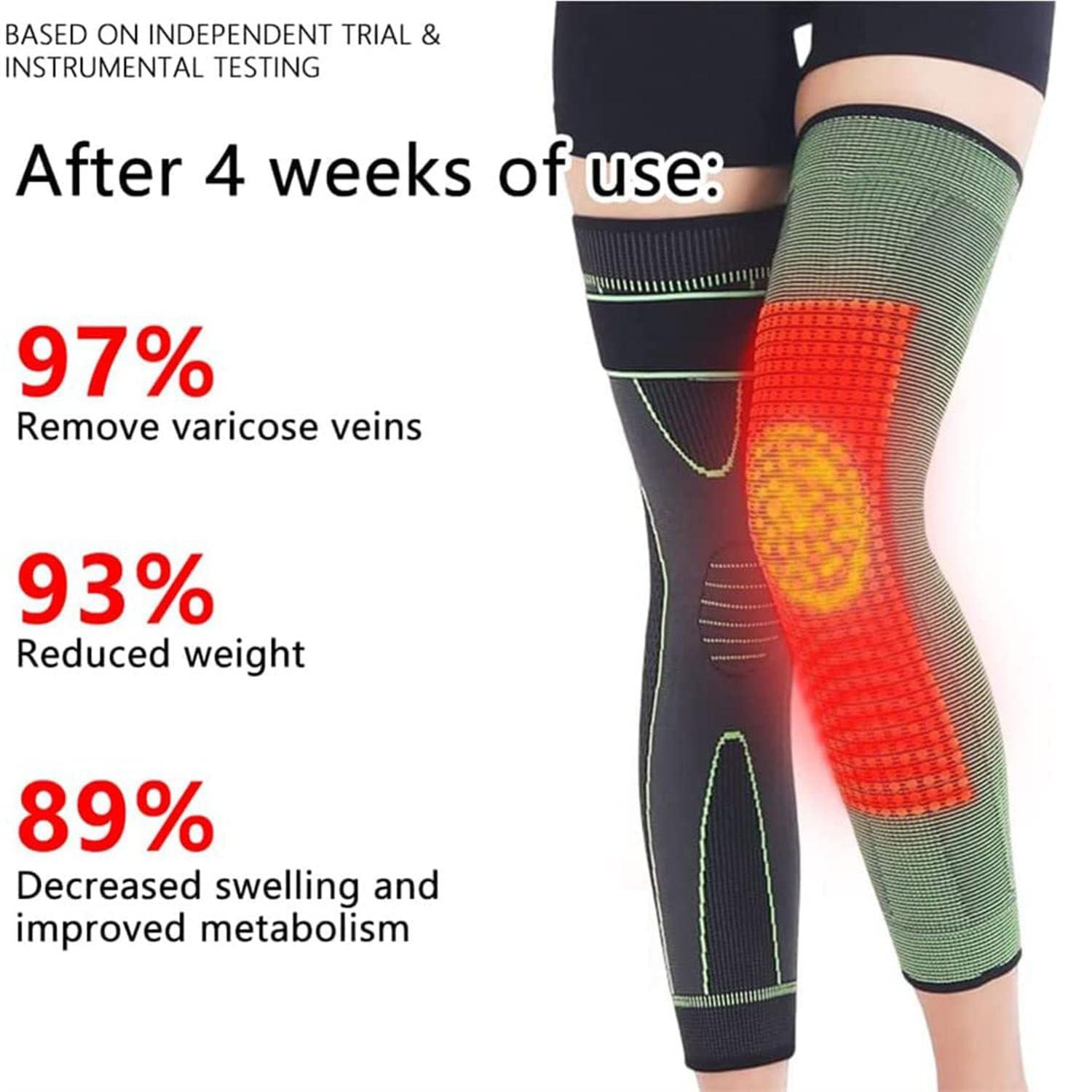 WitmAn WitmAn Radiofrequency Herbal Thermal Knee SupportMugwort Tourmaline Acupressure Self-Heating Shaping Knee Sleeves Pads (green,XL)