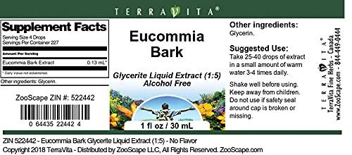 TerraVita Eucommia Bark Glycerite Liquid Extract (1:5) - No Flavor (1 oz, ZIN: 522442) - 2 Pack