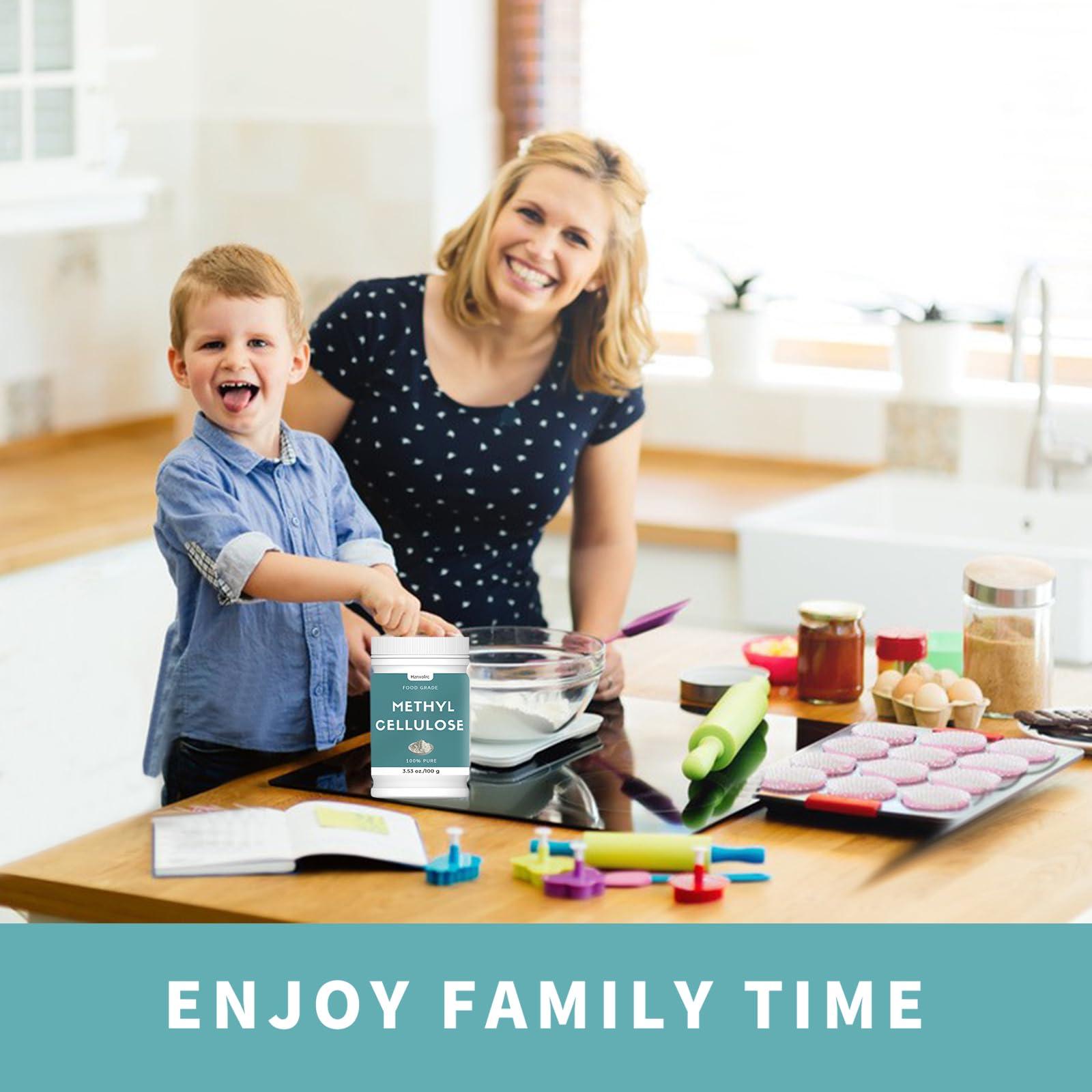 Hznxolrc 3.52 oz Methylcellulose Powder, Pure Methylcellulose Powder, Methylcellulose Suitable for Making Ice Cream, Cake, Yogurt, Candy and More