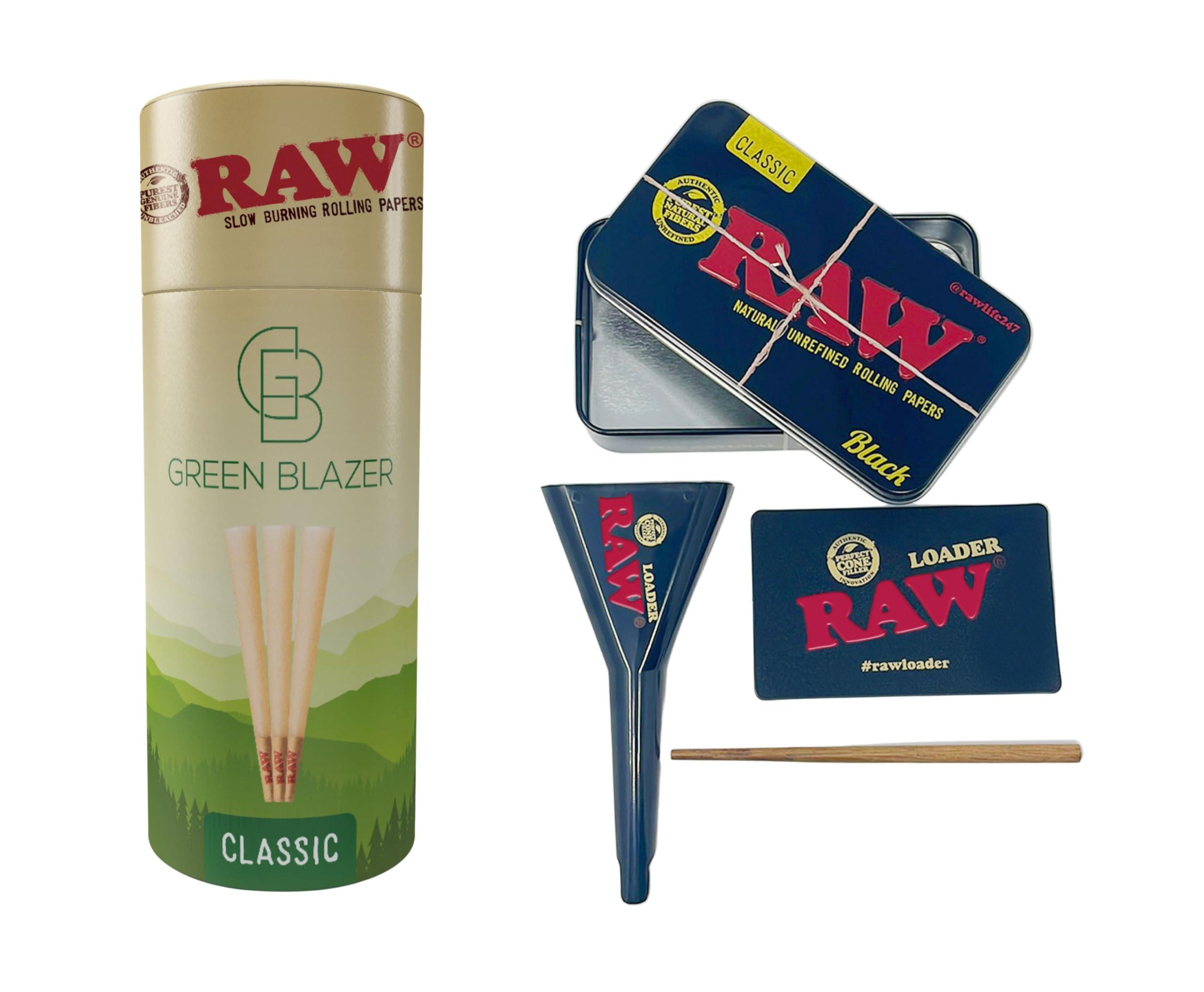 RAW RAW Cones 1 1/4 Size 50pk & Cone Loader Classic Cone Bundle