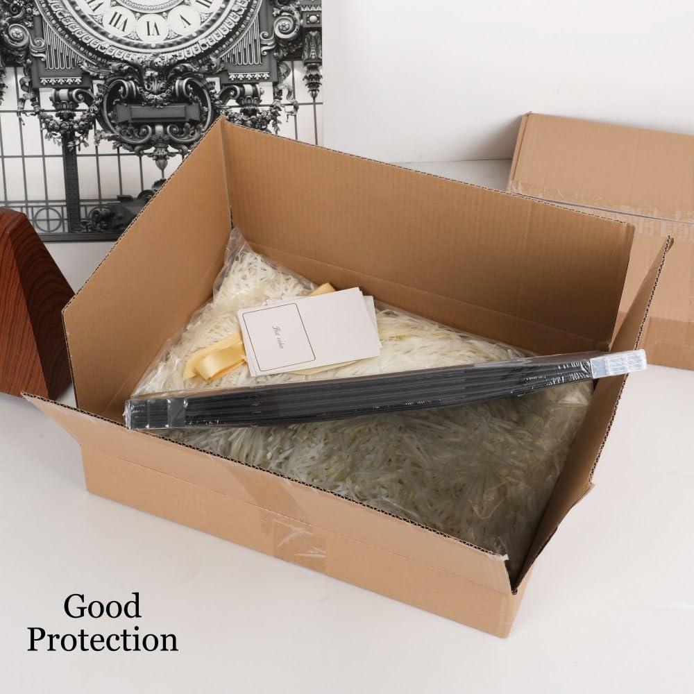 BoxSkivra Large Gift Boxes with Lids 5 Pack 13X11X5.3 Inch Large Black Gift Box with Ribbon Foldable Gift Boxes for Presents Easter Gift Box Groomsman Proposal Box Shredded Paper for Gift Box with Cards