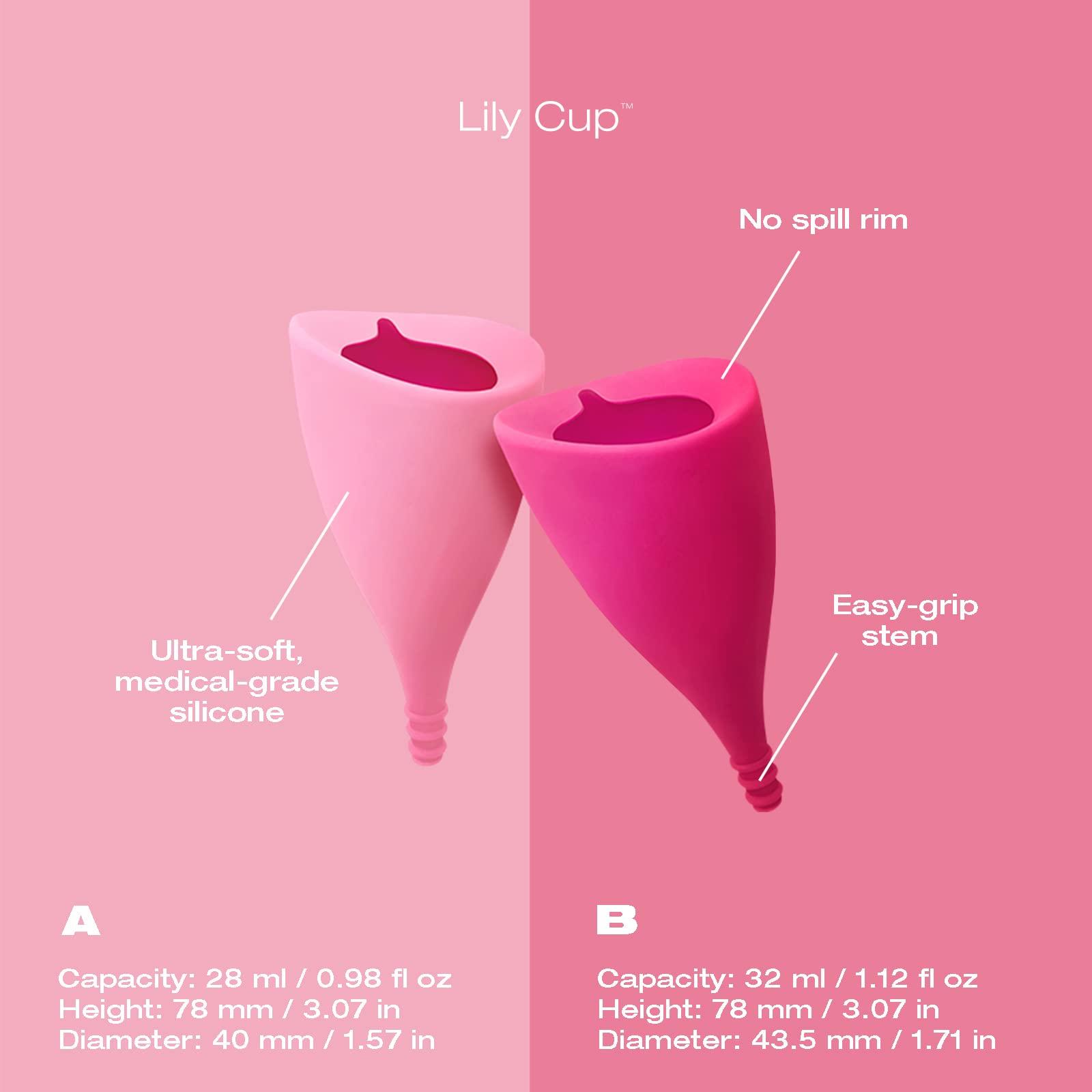 INTIMINA Intimina Lily Cup - Thin Menstrual Cup, Period Cup, Disposable Menstrual Cups with Up to 8 Hours Use (Size B)