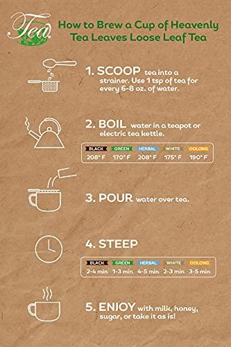 Heavenly Tea Leaves Heavenly Tea Leaves Organic Passion Green, Bulk Loose Leaf Green Tea, 1 Lb. (Approx. 200 Servings) - Antioxidant Rich, Immune Boosting, Hot or Iced Tea, Great Natural Energy Source