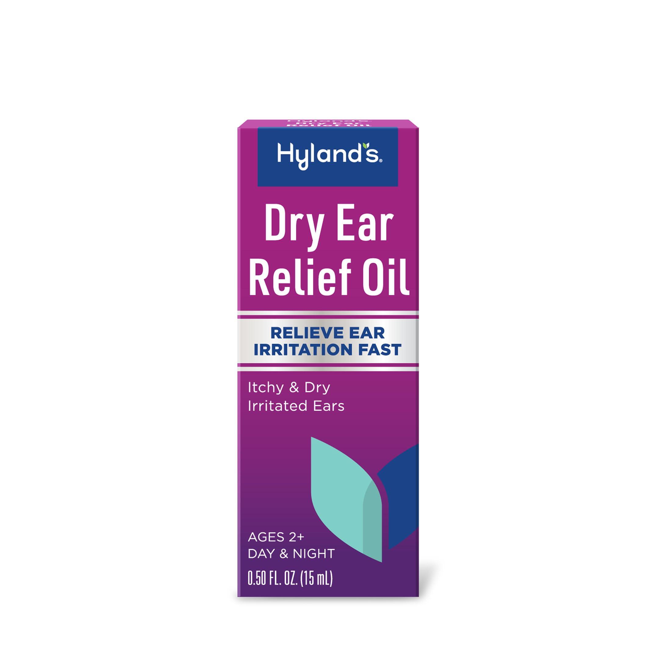 Hyland\'s Hyland\'s Dry Ear Relief Oil, Relieve Ear Irritation Fast, for Itchy and Dry Irritated Ears, Ages 2 and up, Day and Night Drops, 0.5 Ounce
