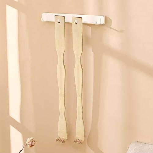 Healifty Healifty Wooden Massager Tool 3pcs Wood Back Scratcher Bamboo Back Scratchers Body Self-Massager Extended Backscratchers Shoe Horn for Self-Treatment Back Itching Relief Body Massage Tools