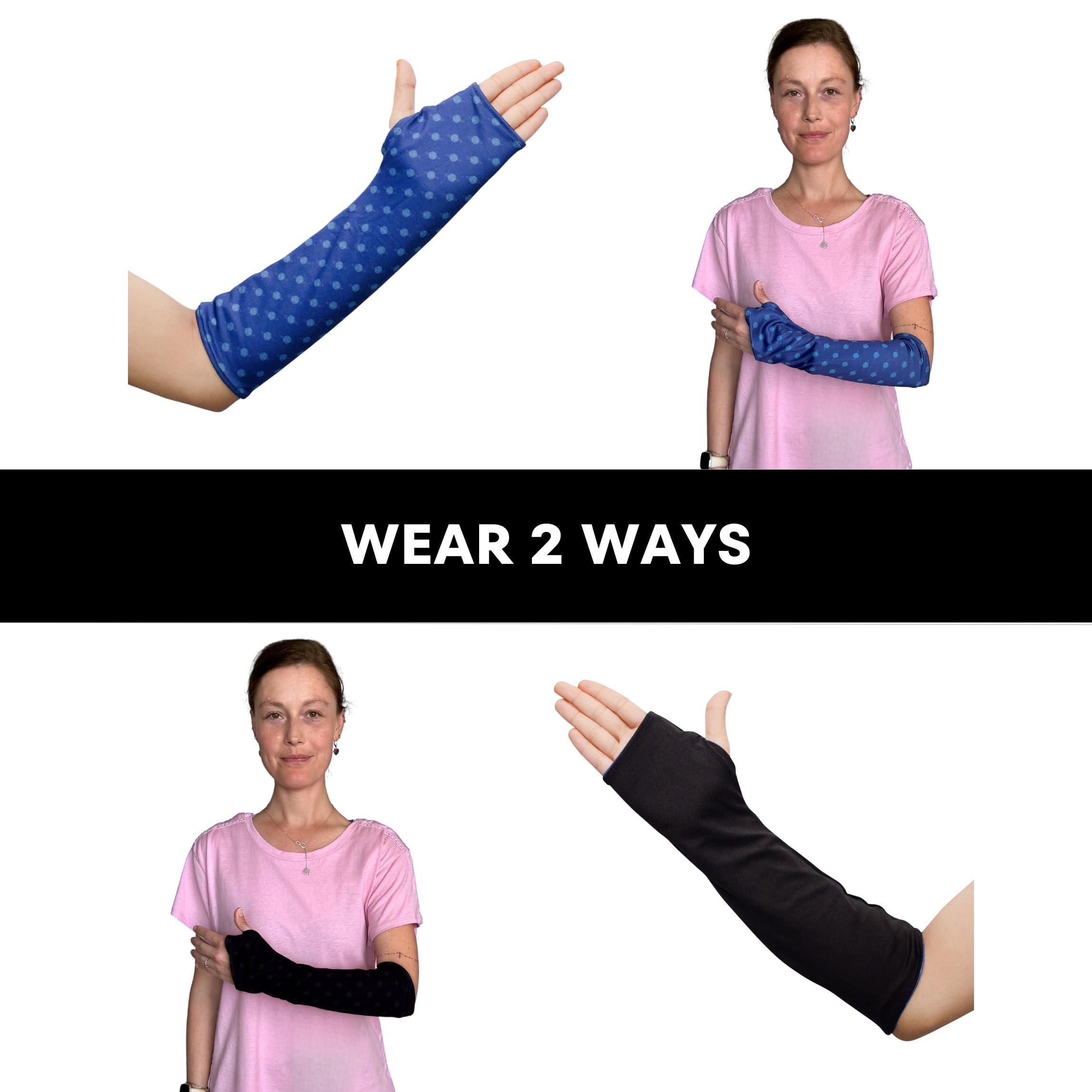 Inspired Comforts Inspired Comforts Reversible Arm Cast Cover - Washable, Stylish, Elastic Fit Planets Patterns_L