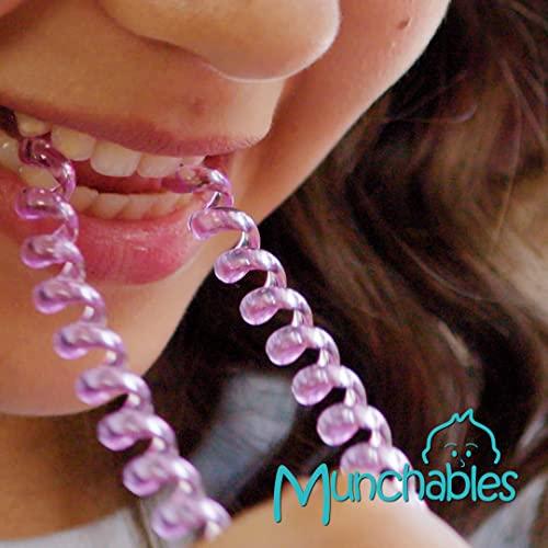 Munchables: Jewelry For Kids that Chew Munchables Sensory Chew Bracelets - Coil Fidget Toys (Pinks - Set of 7)