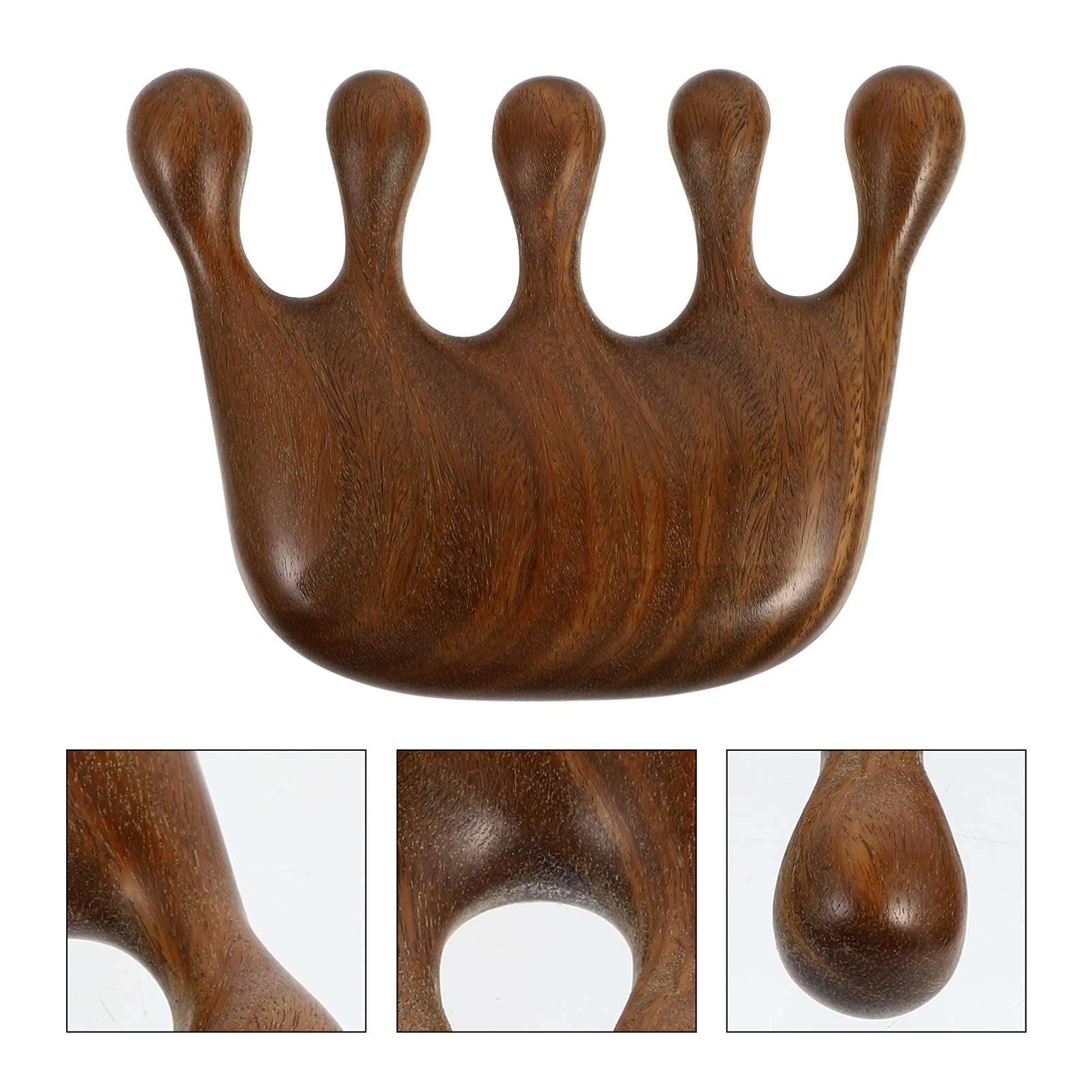 FOMIYES FOMIYES Hair Brush Wooden Scalp Massage Comb Natural Green Sandalwood Wide Tooth Combs Anti-static Massage Comb Hair Scalp Massager Deep Tissue Trigger Point Massager Hair Clips