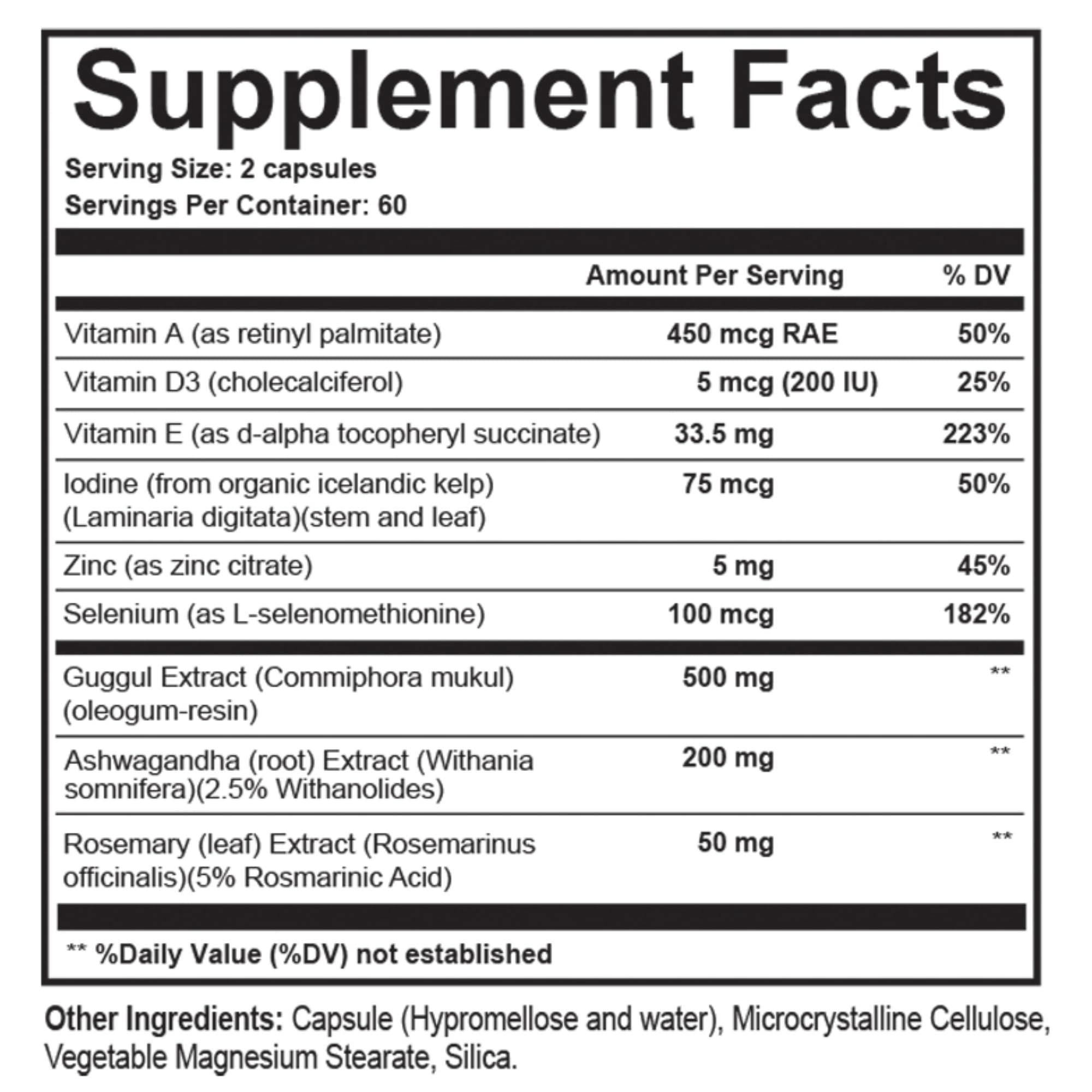 Dr. Westin Childs Dr. Westin Childs - T3 Conversion Booster - Thyroid Support for Women with Hypothyroidism & Hashimotos - Iodine, Ashwagandha, Guggul Extract, Selenium & Zinc Complex - 60 Servings