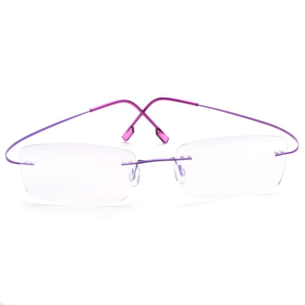 Fuisetaea Fuisetaea Rimless Photochromic Gray Reading Glasses +1.50 Strength Lightweight Men Women Transition Readers Eyeglasses