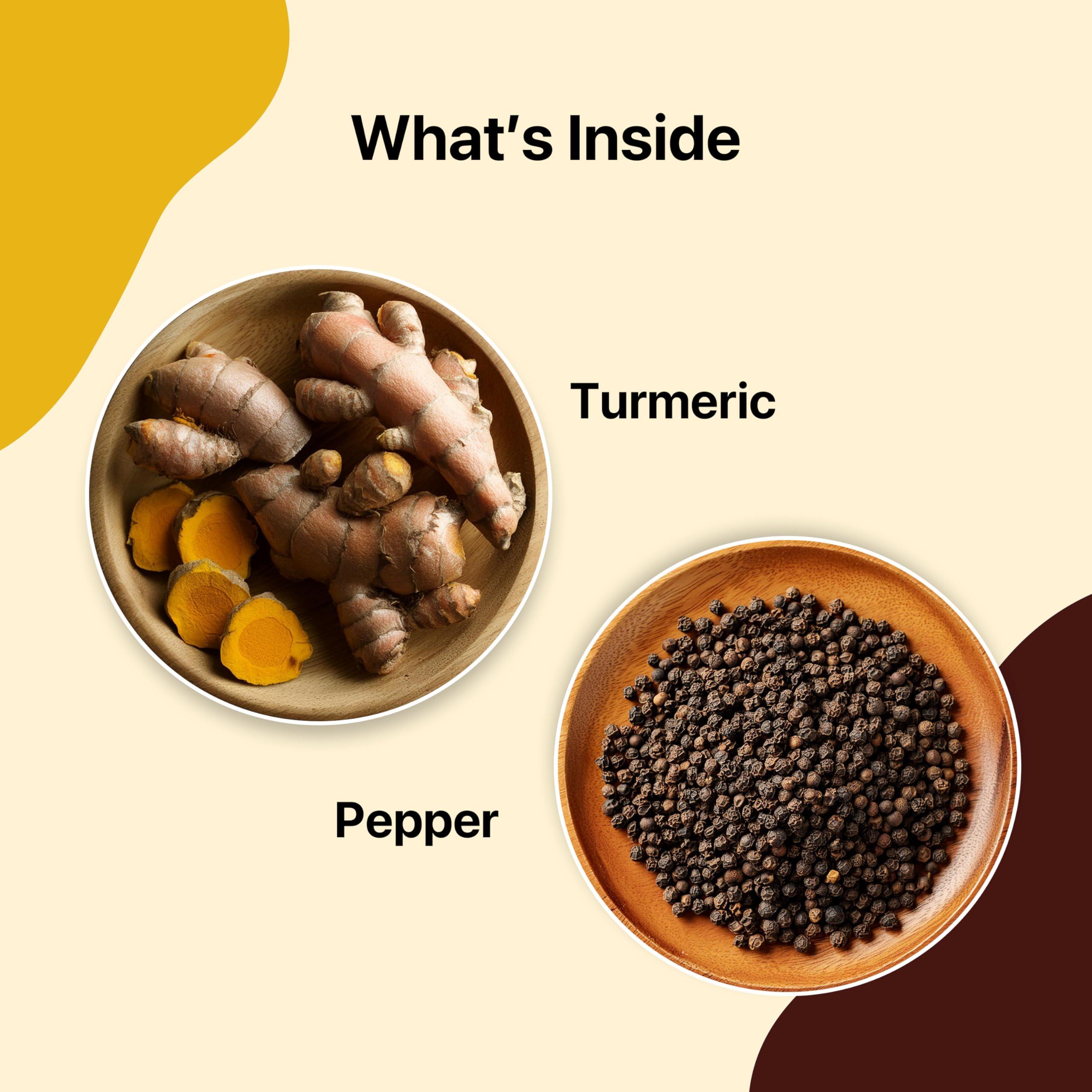 BLUE TEA BLUE TEA - Turmeric Tea - Pepper - 15 Count - Pyramid Plant Based Tea Bag | CURCUMIN RICH - HERBAL BLEND | Caffeine Free - Non-GMO - Vegan - Gluten Free - Herbal Tea - Earthy Flavor - Healthy | Tin Pack