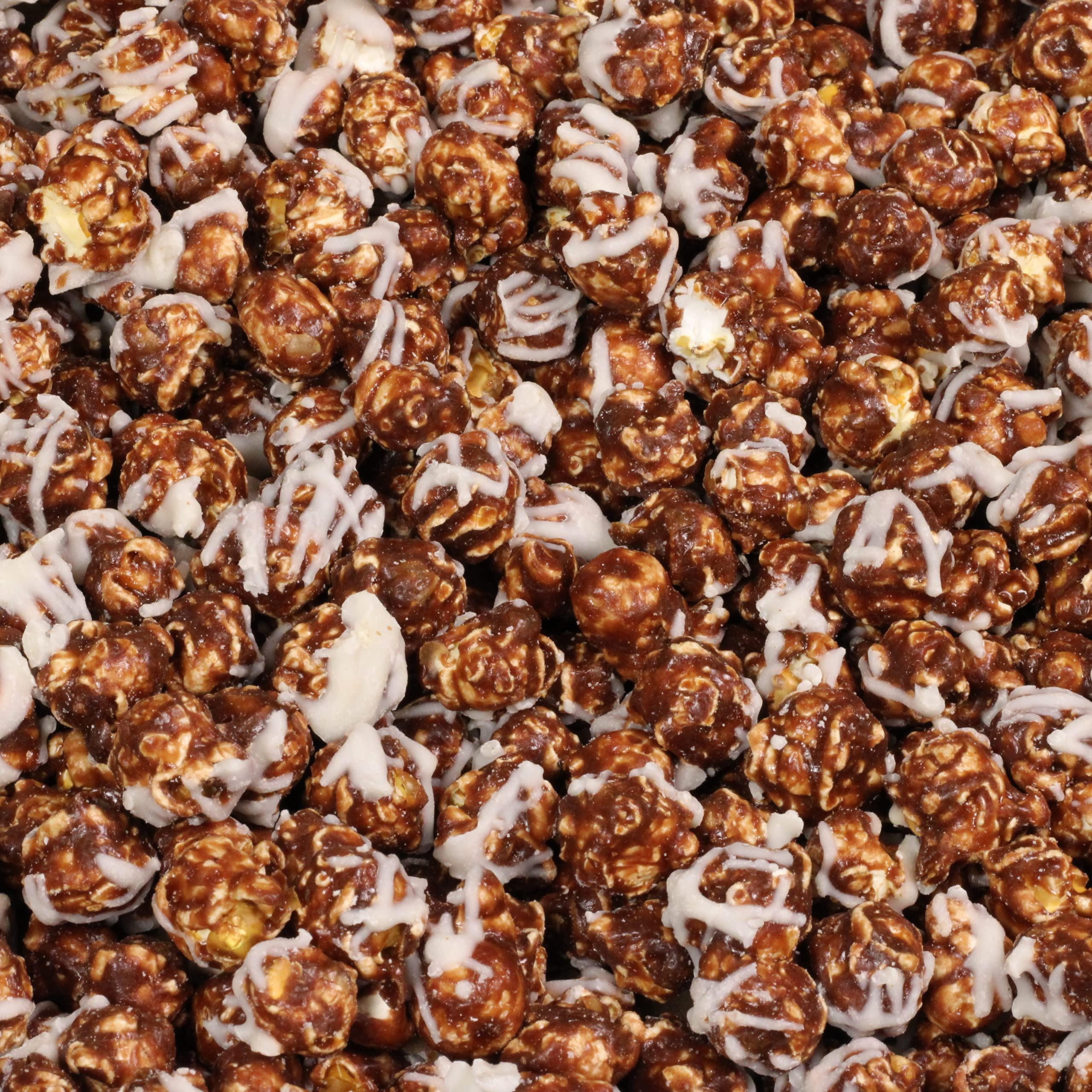 It's Delish Chocolate Swirl Popcorn by Its Delish, 8 Oz Bulk Bag, Festive Chocolate Air Popped Sweet Crunchy Popcorn with Chocolate Corn Snack, Parties – Gluten Free, Vegan, Kosher