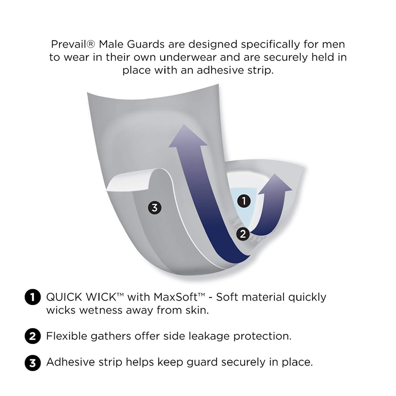 First Quality Prevail Male Guards, Maximum Absorbency, One