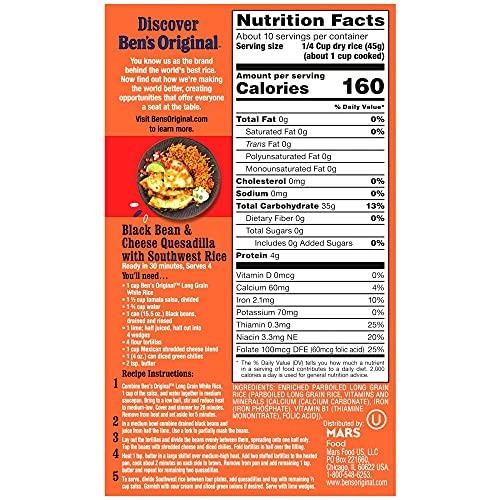 BEN'S ORIGINAL BEN'S ORIGINAL Converted Brand Enriched Long Grain White Rice, Parboiled Rice, 1 lb Box (Pack of 12)