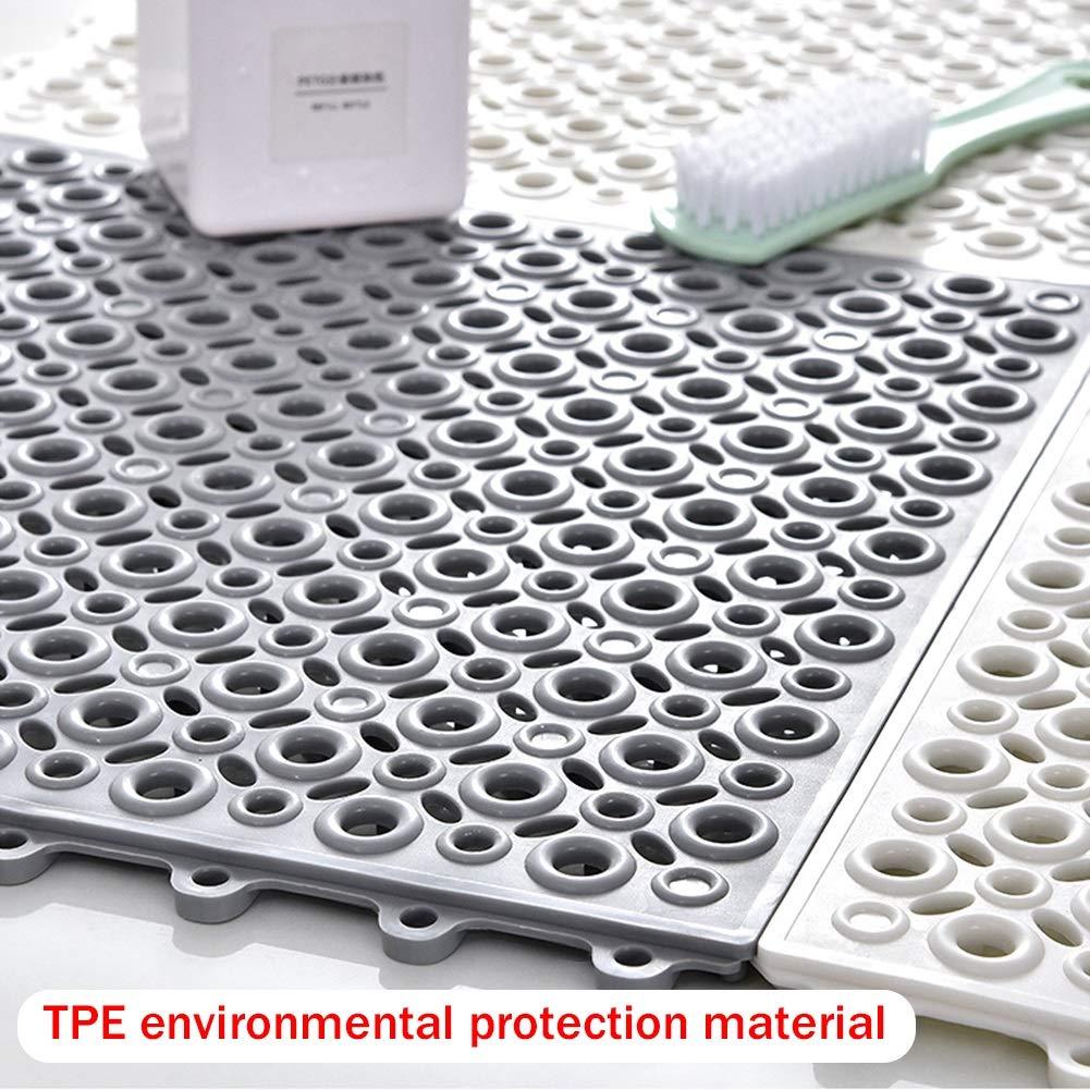 ALGFree-Foam Floor Tiles Interlocking Rubber Floor Tiles Bath Shower Mat, Not-Slip Tread Areas Pool Shower Locker Room Bathroom Deck Patio Garage ALGFree (Color : C, Size : 4PCS)