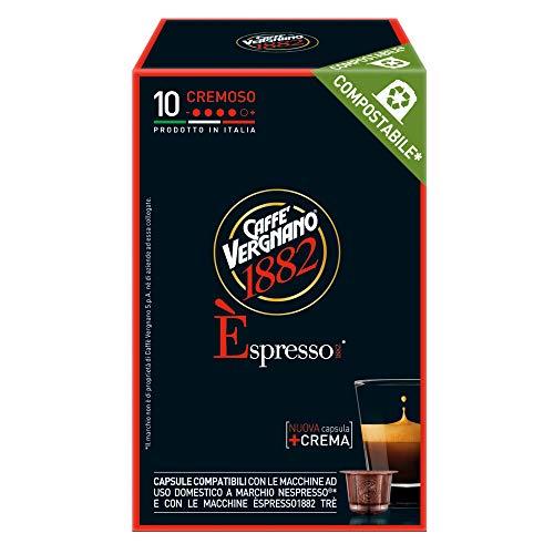 Caffe Vergnano Caffe Vergnano Cremoso Espresso Capsules | Compatible with Nespresso Original Line Machines | Compostable | 10 Count (5 oz) | Imported from Italy