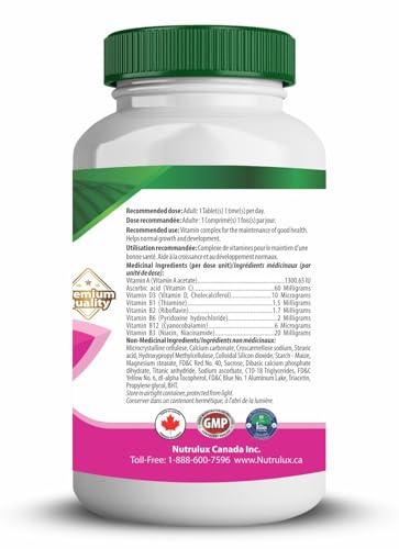 NutruLux NutruLux Women\'s Multivitamin - Halal, Vegan Gelatin-Free, High Vitamin C - Daily Wellness Tablets for Women\'s Health - Immune Support - Energy Boost - 60 Tablets (3)