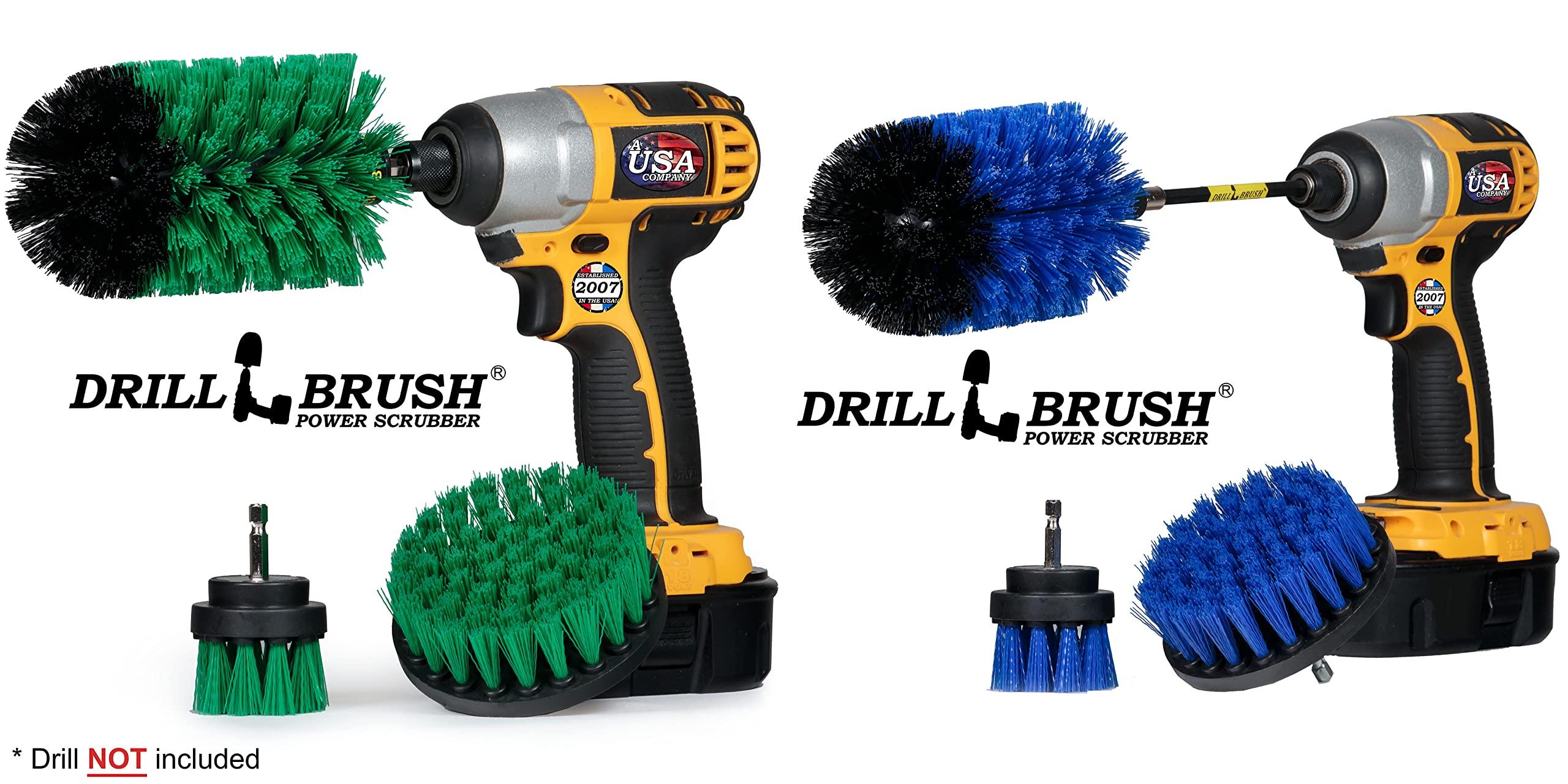 Drill Brush Power Scrubber by Useful Products 7 Piece Drillbrush Bundle - Kitchen Cleaning Brush Drill Attachments - Pool Cleaning Brush - Extension Attachment for Drill - Aquarium Cleaning - Oven Cleaner - Tile - Grout