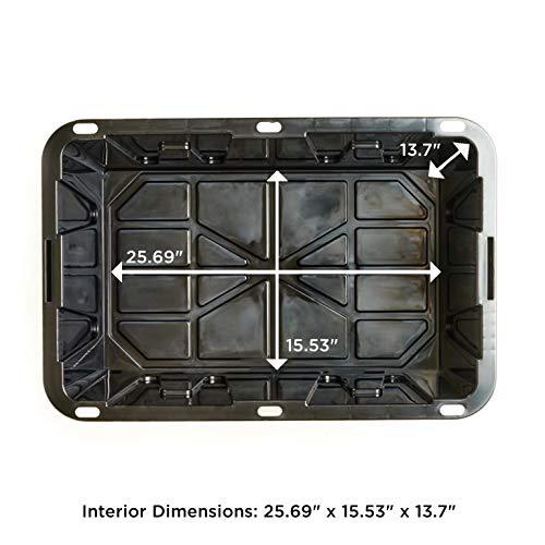 ECOstorage ECOstorage 4427EBKDC.02 Box Tough Recycled Plastic Storage Container, 27 Gallon, Black, 2 Count