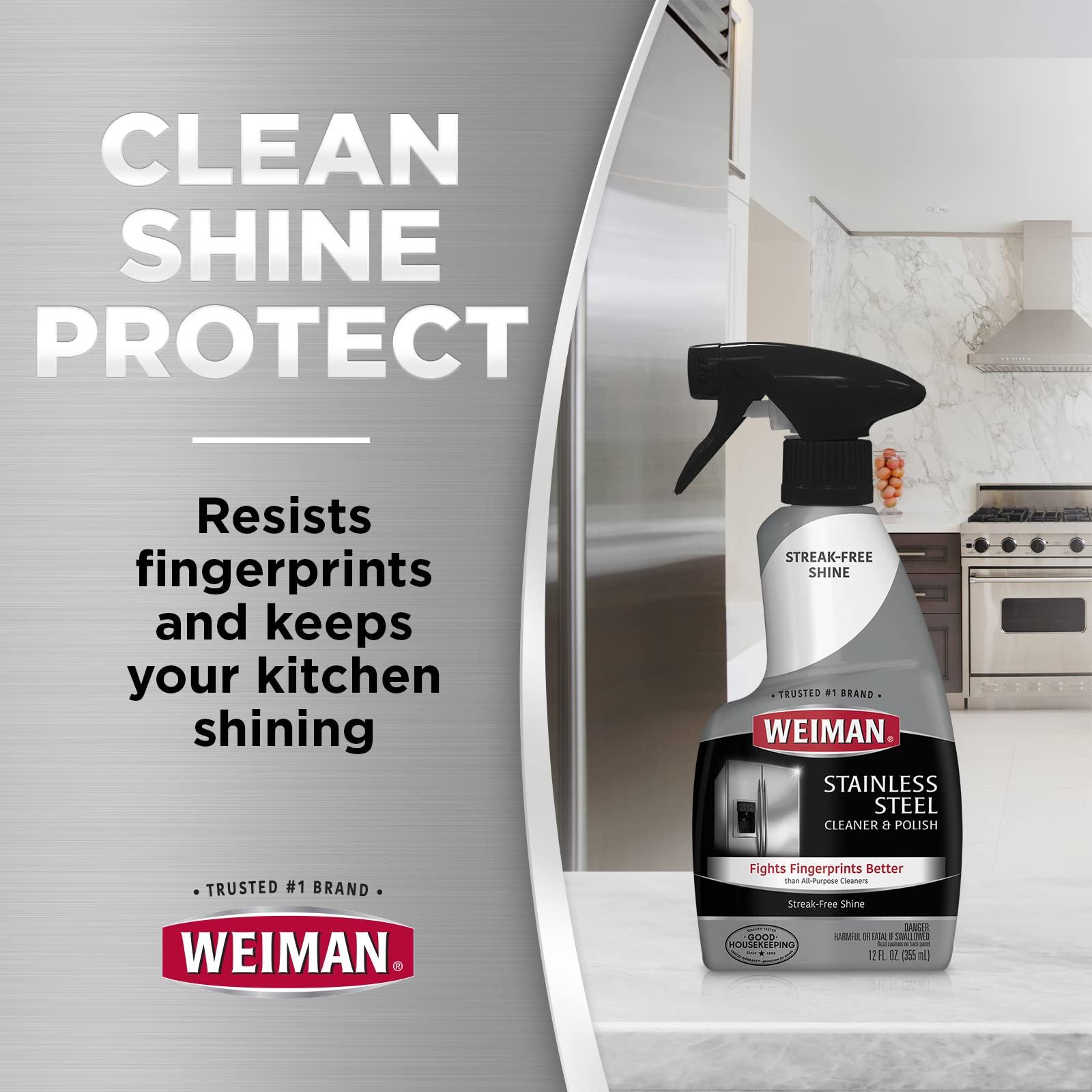 Weiman Weiman Disinfecting Stovetop Cleaner & Stainless Steel Cleaner - 22 Ounce - Daily Appliance Kitchen Cleaning Kit