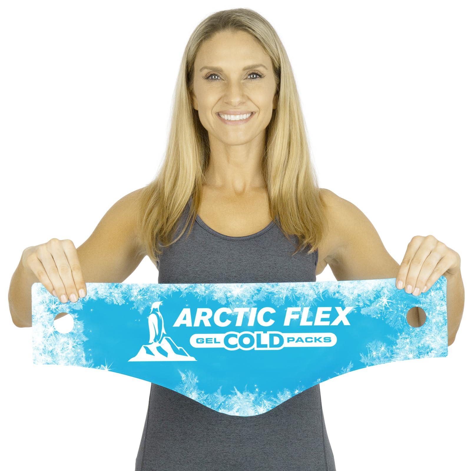 Arctic Flex Arctic Flex Gel Replacement Packs - Gel Ice Packs Reusable for Head Ice Brace - Hot and Cold Gel Ice Pack for Injuries, Pain Relief, Swelling - Flexible Therapy Compression Wrap - Athletic, Women, Men