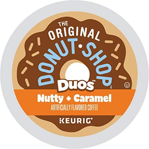 The Original Donut Shop The Original Donut Shop Duos Nutty + Caramel Coffee, Keurig Single Serve K-Cup Pods, Light Roast Coffee, 60 Count, (6 Packs of 10)