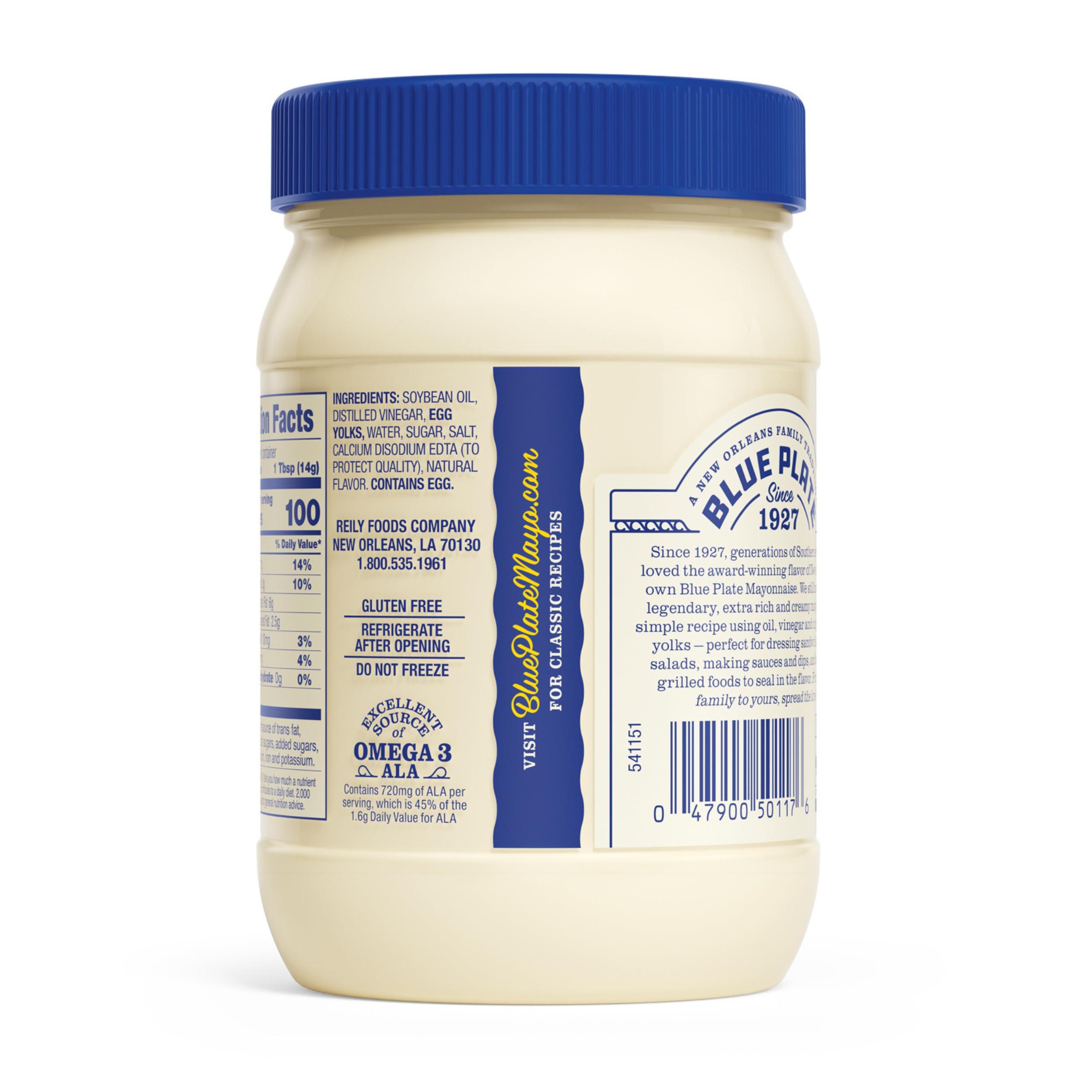 Blue Plate Mayonnaise Blue Plate Real Mayonnaise, 16 Fl Oz Jar (Pack of 1)