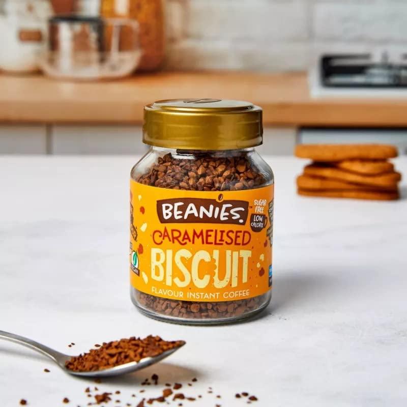 Beanies Coffee Co Beanies Flavoured Instant Coffee PICK ANY 3 Jars (50g) from 50+ Flavours Inc. Turkish Delight, Chocolate Orange, Chai Latte, Cookie Dough, Hazelnut, Caramel, Vanilla and More