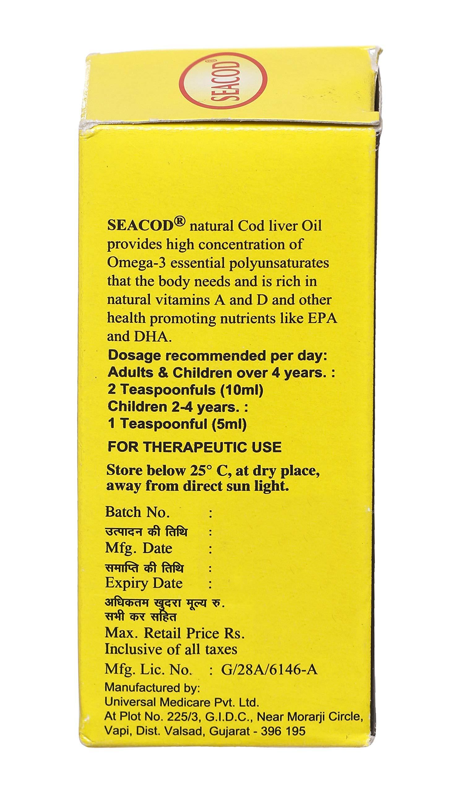 SEACOD Seacod Cod Liver Oil 60ml