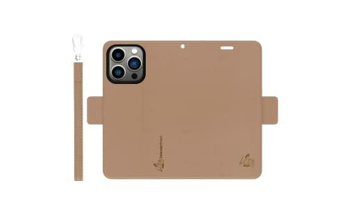 DefenderShield DefenderShield EMF Protection & 5G Anti Radiation iPhone 14 Case - RFID Blocking EMF Shield Detachable Wallet Case with Magnetic Closure Brown